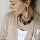 Necklace and earrings 'Desolate heart' with agate, Necklace, Almaty,  Фото №1