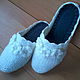 Knitted bedroom Slippers - flip flops ( the wool ), Slippers, Vyazniki,  Фото №1