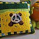 Order Almohada ' Panda en dientes de León'. elena-kornienko. Livemaster. . Pillow Фото №3