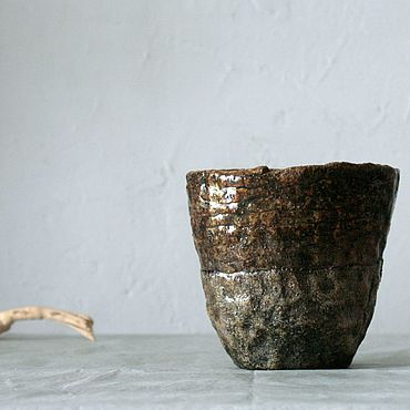 Посуда ручной работы. Ярмарка Мастеров - ручная работа Ваза раку River Stone. Handmade.