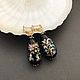 Order Earrings Painted with drops of Tensh. Natalya | Handmade jewelry  |. Livemaster. . Earrings Фото №3