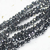 Материалы для творчества handmade. Livemaster - original item Beads 80 pcs faceted 3h2 mm Silver. Handmade.