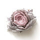 Order FABRIC FLOWERS. Chiffon rose 'Mouse'. fioridellavita. Livemaster. . Brooches Фото №3