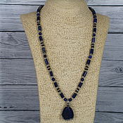 Украшения handmade. Livemaster - original item Necklace with a lapis lazuli stone pendant. Handmade.