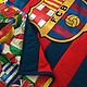 Одеяло-покрывало пэчворк «Флаг футбольного клуба Барселоны» 2. Одеяла. Petrova Lena. Интернет-магазин Ярмарка Мастеров.  Фото №2
