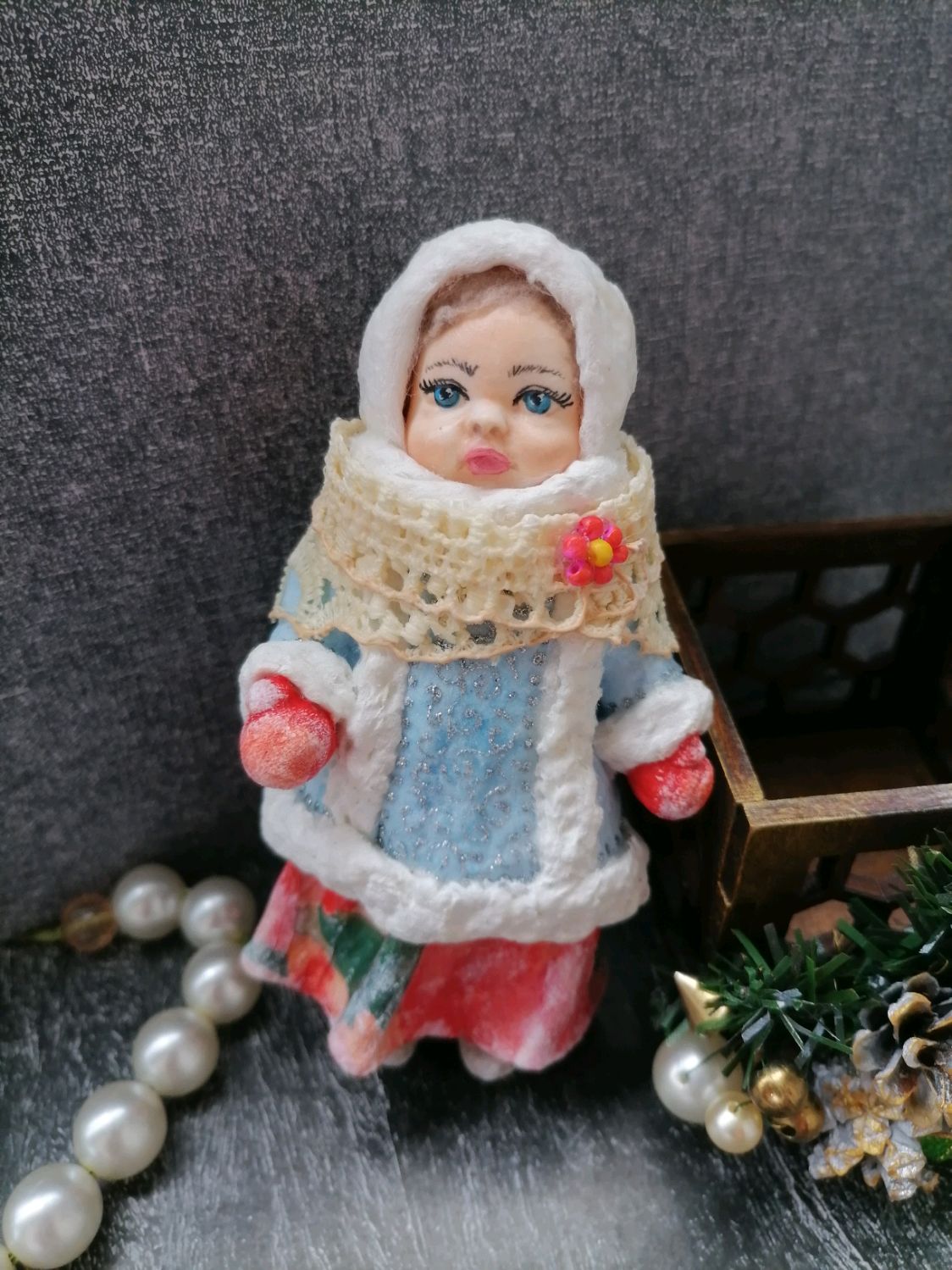 Ватная елочная игрушка купить в интернет-магазине Ярмарка Мастеров по ...