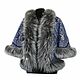Jacket made of a scarf 'Spanish' with fur, Outerwear Jackets, Moscow,  Фото №1