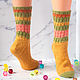 Вязаные пестрые носки, Носки, Тверь,  Фото №1