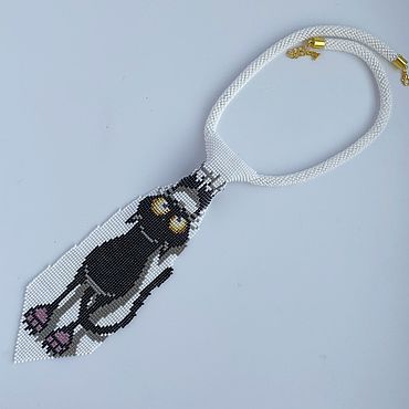 Аксессуары ручной работы. Ярмарка Мастеров - ручная работа Галстук из бисера. Handmade.