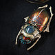 Заказать Брошь "Scarab of Heliopolis". Grimoire La poule noire. Ярмарка Мастеров. . Брошь-булавка Фото №3