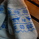 Women's mittens with blue deer white. Mittens. wool_sock Julia. Online shopping on My Livemaster.  Фото №2