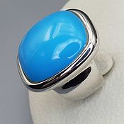 Украшения handmade. Livemaster - original item Silver ring with turquoise 22h19 mm. Handmade.
