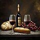 Натюрморт с вином Картина для интерьера кухни и столовой Вкус жизни. Картины. Картины на стену/Живопись под ключ. Интернет-магазин Ярмарка Мастеров.  Фото №2