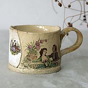 Посуда handmade. Livemaster - original item Rustic Vintage Mug. Handmade.
