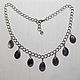 Necklace on a chain with amethyst. Necklace. marina-roza. Online shopping on My Livemaster.  Фото №2