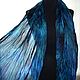 Scarf women's silk blue emerald long thin light pressed. Scarves. Silk scarves gift for Womans. My Livemaster. Фото №6