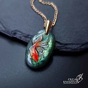 Украшения handmade. Livemaster - original item Goldfish pendant with chain. Handmade.