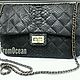 Сумочка из питона в стиле Fashion "Big Classic Black", Классическая сумка, Москва,  Фото №1