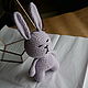 Bunny in a soft purple coat, Stuffed Toys, Gukovo,  Фото №1