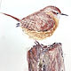 'Nut' watercolor painting (birds, beige, bird painting). Pictures. Nadezda Perova. Online shopping on My Livemaster.  Фото №2