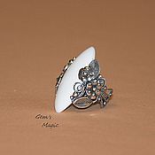 Украшения handmade. Livemaster - original item Ring white opal 