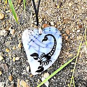 Украшения handmade. Livemaster - original item Agate pendant Scorpion Painting. Handmade.