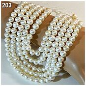 Материалы для творчества handmade. Livemaster - original item Pearls 7.2-7.5 mm - natural white(No. №203).pcs. Handmade.