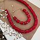 Колье из крупного коралла. Колье. Katerina Moroz accessories for you (katerinamoroz). Интернет-магазин Ярмарка Мастеров.  Фото №2