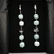 Серьги из мятного кварца и горного хрусталя. Серьги классические. Serene stones. Ярмарка Мастеров.  Фото №4