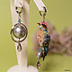 Asymmetric earrings with a bird ' Mirabella'. Earrings. Coffeelena. Online shopping on My Livemaster.  Фото №2