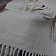 Домотканый шарф "Сливочное мороженое". Меринос+хлопок. Шарфы. Weaving Finds. Ручное ткачество.. Ярмарка Мастеров.  Фото №5