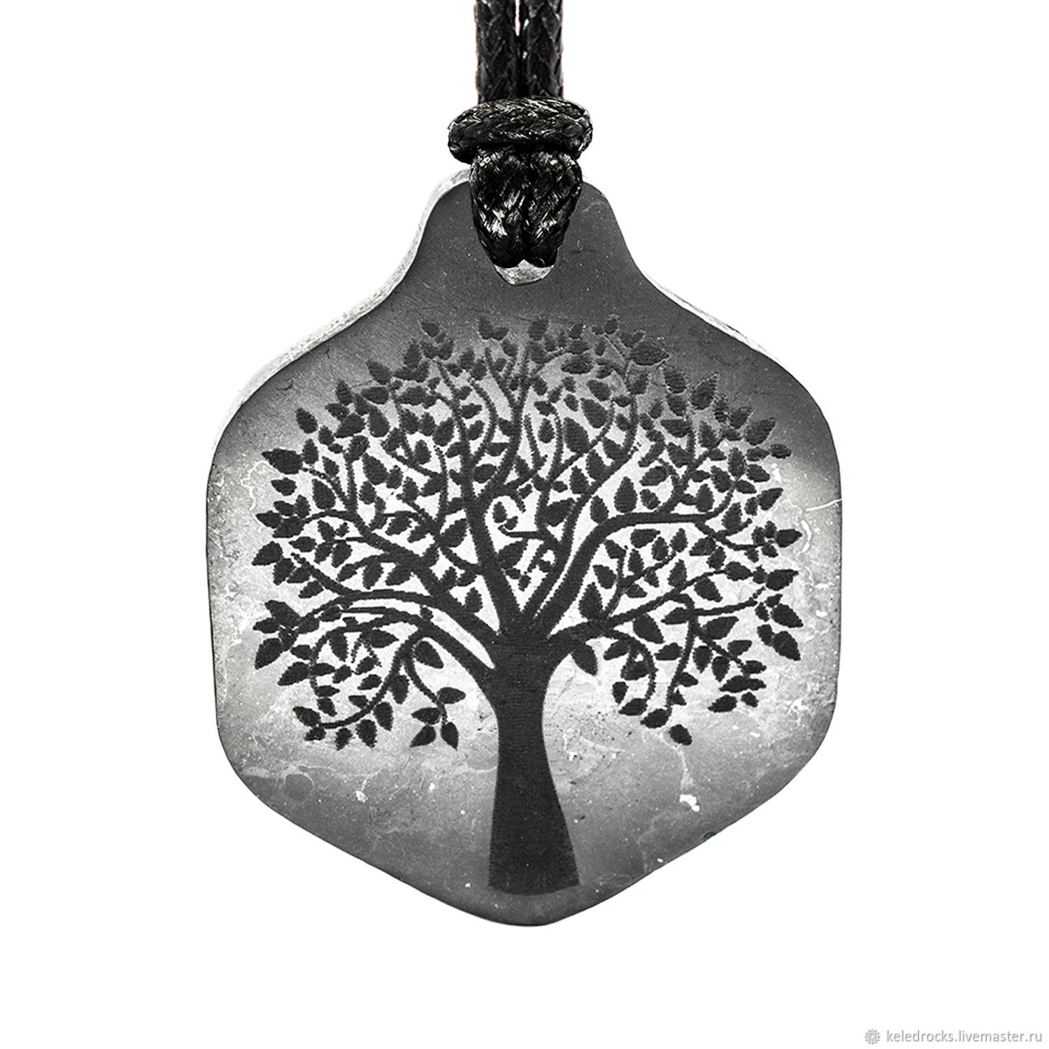 Shaped pendant 'Tree of life' made of natural shungite, Pendants, Petrozavodsk,  Фото №1