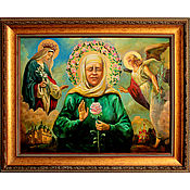 Картины и панно handmade. Livemaster - original item Pictures: The Icon Of Blessed Matrona Of Moscow. Handmade.