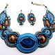 Choker collar 'Aired' blue. Necklace. Beaded jewelry by Mariya Klishina. Online shopping on My Livemaster.  Фото №2