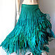 Wraparound skirt  boho style  "Emerald", Skirts, Almaty,  Фото №1