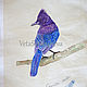Order  Bird watercolor Steller's black headed blue Jay. vettochka. Livemaster. . Pictures Фото №3