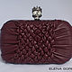 Leather bag 'Burgundy'. Clutches. Elena Gorbuneva CLUTCH COLLECTION. Online shopping on My Livemaster.  Фото №2