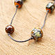 Бусы Раку. Колье. Ольга Lampwork. Ярмарка Мастеров.  Фото №6