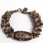 Украшения handmade. Livemaster - original item Ji 5 Eye Bead Bracelet with Zipper. Handmade.