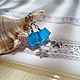 Серьги с аква кварцем «Sea breeze». Серьги классические. Olga Kokina_jewelry. Ярмарка Мастеров.  Фото №4