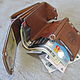 Compact wallet S-Fold Brown-cardholder. Purse on the belt. Wallets. Joshkin Kot. Ярмарка Мастеров.  Фото №4