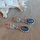 Серьги "Цветы" Натуральный Кианит, серебро. Серьги классические. Tatyana's Jewelry for the soul. Интернет-магазин Ярмарка Мастеров.  Фото №2