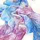Romantic shawl, pink and blue-batik, Shawls1, Slavsk,  Фото №1