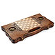 Backgammon carved 'Tree of eternity' large, 60. Backgammon and checkers. H-Present more, than a gift!. My Livemaster. Фото №4