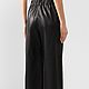 Заказать Кожаные брюки прямые широкие палаццо wide leg из натуральной кожи. Ателье Кожаной Моды. Ярмарка Мастеров. . Брюки Фото №3