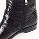 Alligator leather boots, LUX class, black color. Boots. SHOES&BAGS. My Livemaster. Фото №5