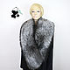 Chic collar scarf made of Finnish long-haired silver fox fur. Collars. Mishan (mishan). My Livemaster. Фото №5
