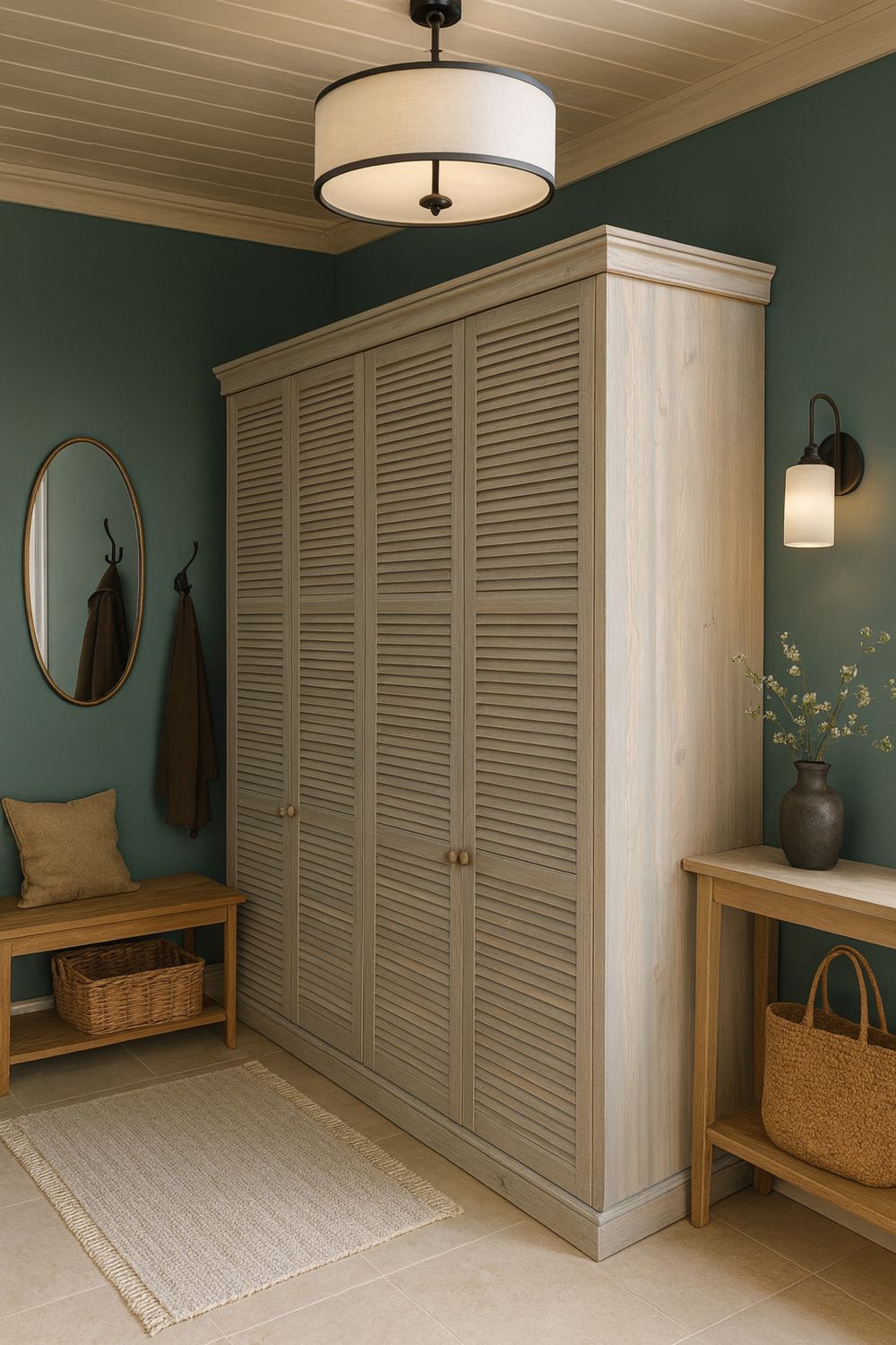 Распашной шкаф в современной прихожей