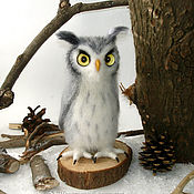 Куклы и игрушки handmade. Livemaster - original item * Long-eared owl - a bird of the interior felted wool. Handmade.