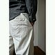 Брюки мужские из конопляного холста Hemp Single Pleat Pant 2 Ecru. Брюки мужские. VÄN Studio. Ярмарка Мастеров.  Фото №5